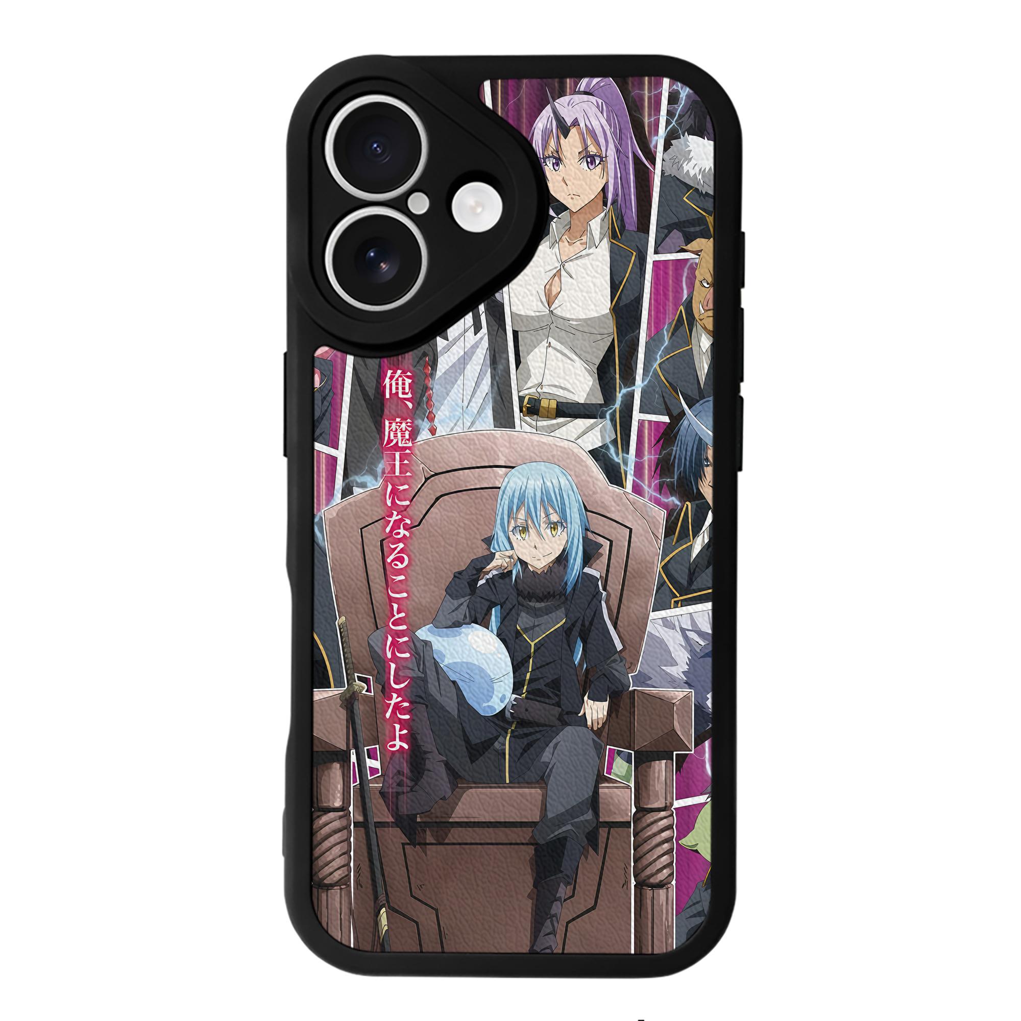 （画像用） 転スラ Regarding Reincarnated to Slime 【iPhone 16シリーズ対応】シリコンスマホケース（レザー調） 材質：シリコン